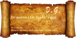 Draskovits Györgyi névjegykártya